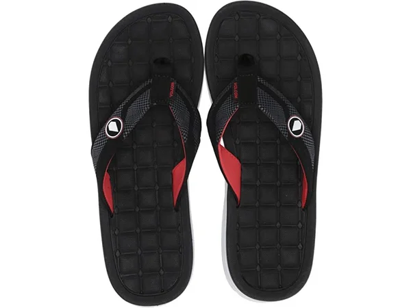 Volcom Drafted Recliner Sandals - Black/White 10