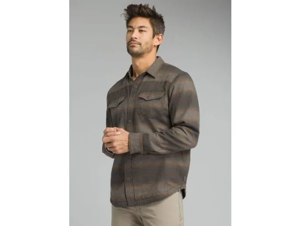 Prana Asylum Flannel Shirt - Men's Scorched Brown Heather - S
