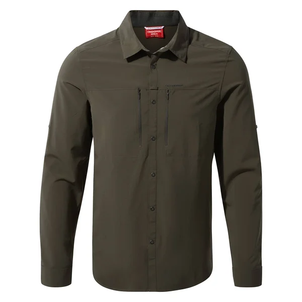 Craghoppers Mens Nosilife Pro IV Long Sleeved Shirt Woodland Green S