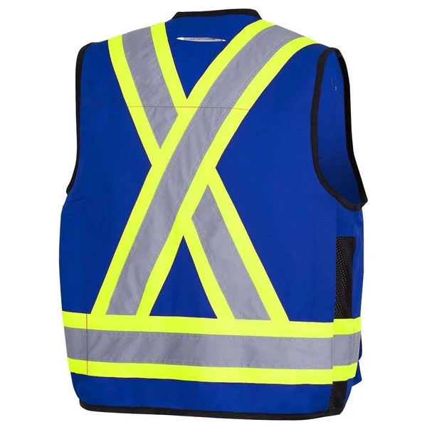 Pioneer V1010180-3XL Hi-Viz Surveyor’s Safety Vest, Royal, 3XL