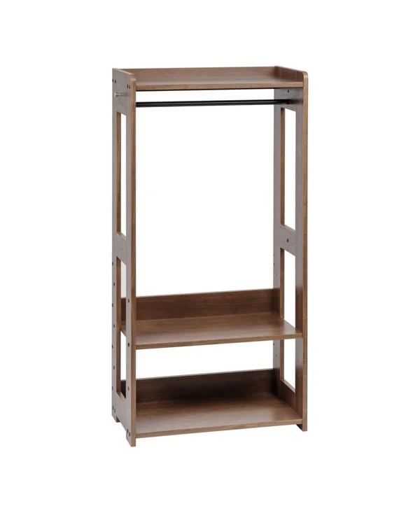 Iris Compact Wood Garment Rack, Natural