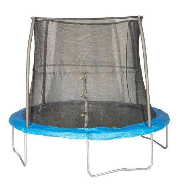 Jumpking 10 Foot Outdoor Trampoline 78sqft & Safety Net Enclosure - Blue JK10VC1