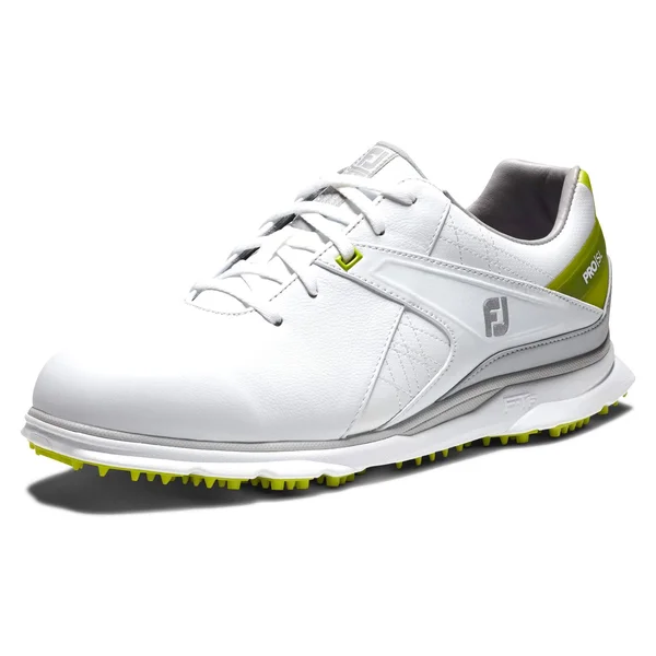 FootJoy Men's Pro|SL Spikeless Golf Shoes Size 12, White/Lime