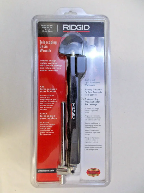 Ridgid 46753 LED Telescoping Basin Wrench