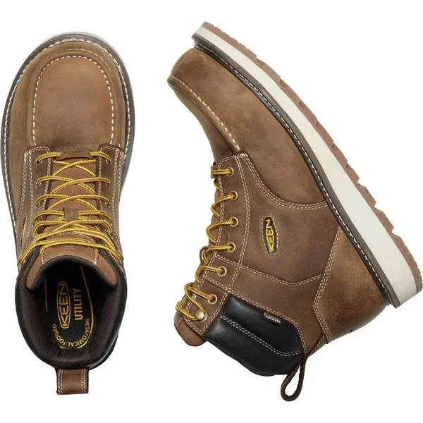 Keen Utility 6x22 Cincinnati Composite Toe Waterproof Boots, Men's Belgian/Sandshell