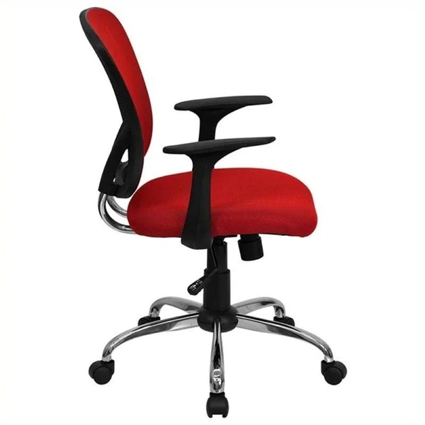 Scranton & Co Mid-Back Mesh Office Chair in Red - SC-464681