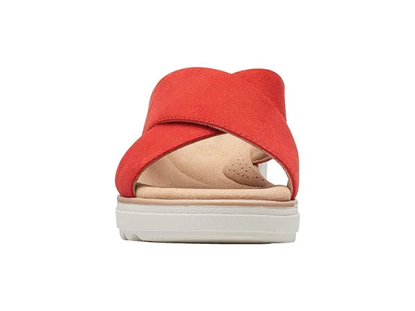 Clarks Jillian Gem Women's Shoes Red Suede : 9.5 D - Wide