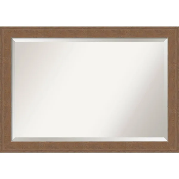 Amanti Art Alta Brown Framed Bathroom Vanity Wall Mirror, 20x24