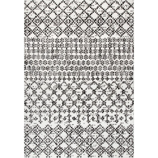 nuLOOM Rugs Contemporary Trellis Milly Gray 7& 10x22 x 10& Area Rug