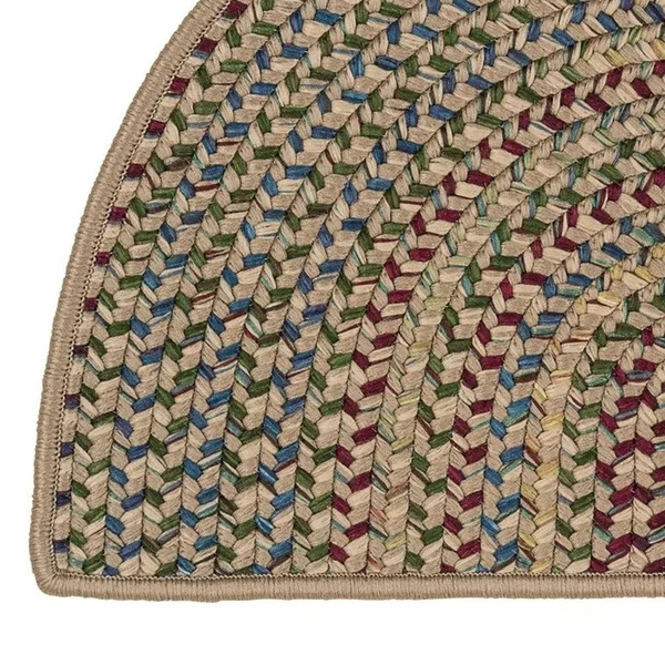 Farmhouse Braided Hearth Rug - 1&6x22 x 2&6x22 Slice - Navy