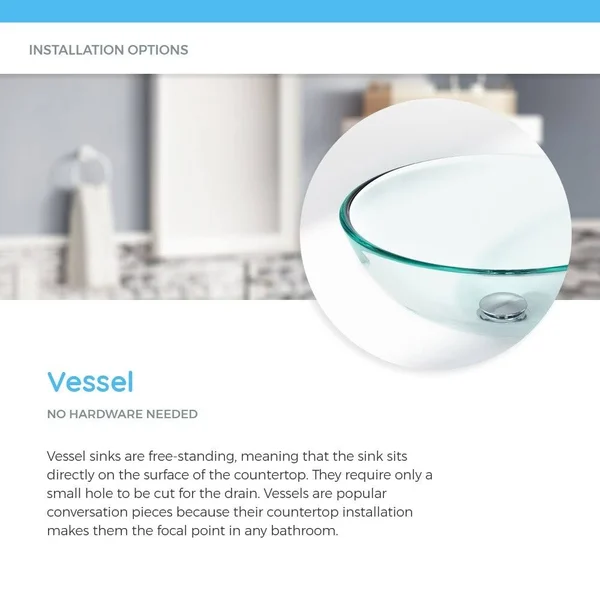 Mr Direct 638 Vessel Sink Ensemble with A Chrome Finish 731 Faucet - Pop-Up Drain, and Sink Ring.