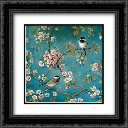 Blossom I 2X Matted 20x20 Black Ornate Framed Art Print by Audit - Lisa