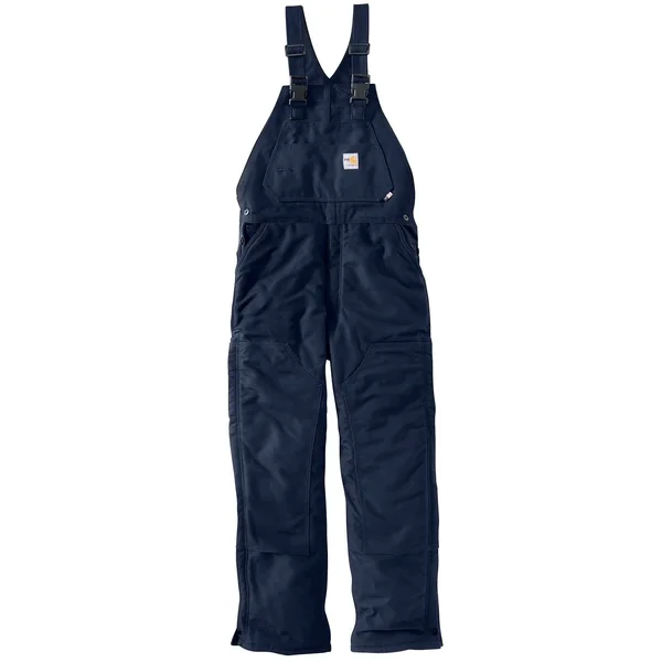 Carhartt Men's Flame Resistant Duck Bib Overall, 101627, Dark Navy