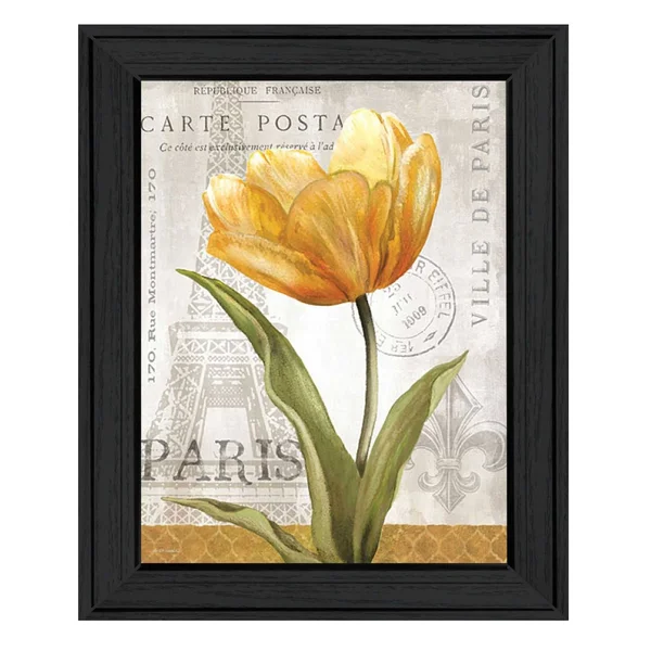 Golden Flower by Ed Wargo Framed Print Wall Art Wood Multi-Color
