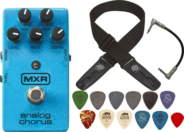 MXR M234 Analog Chorus Pedal w/ Patch Cable - Strap, and Pick Pack
