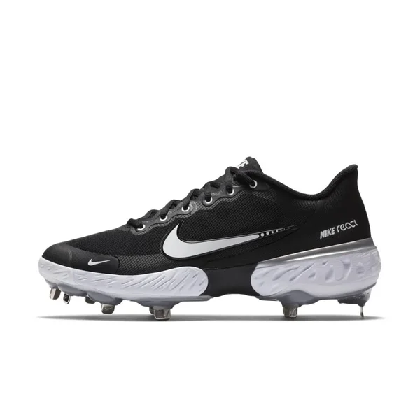 Nike Men's Alpha Huarache Elite 3 Low Metal Baseball Cleats - Black