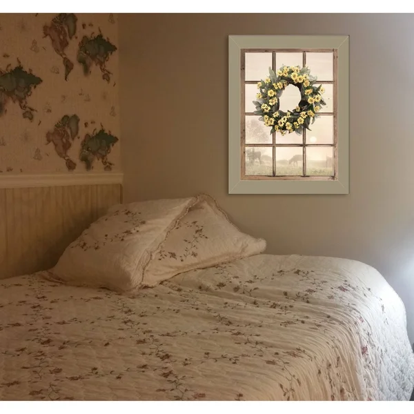 Country Gazing by Lori Deiter, Ready to Hang Framed Print, Taupe Window-Style Frame