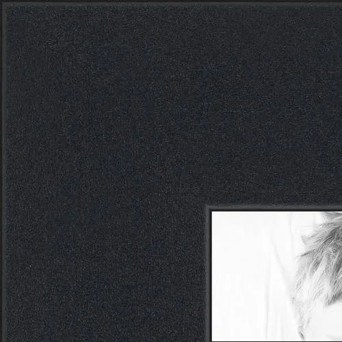 Collage Picture Frame, Satin Black Frame with 3 openings for 5x7 Photos with Green Whisper Mat. D3926GI480, ArtToFrames