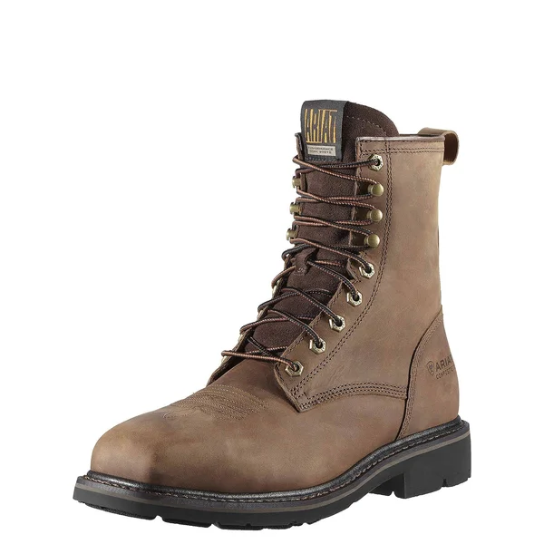 Ariat Men's Cascade 8 in. Steel Toe Boots Brown 7 D