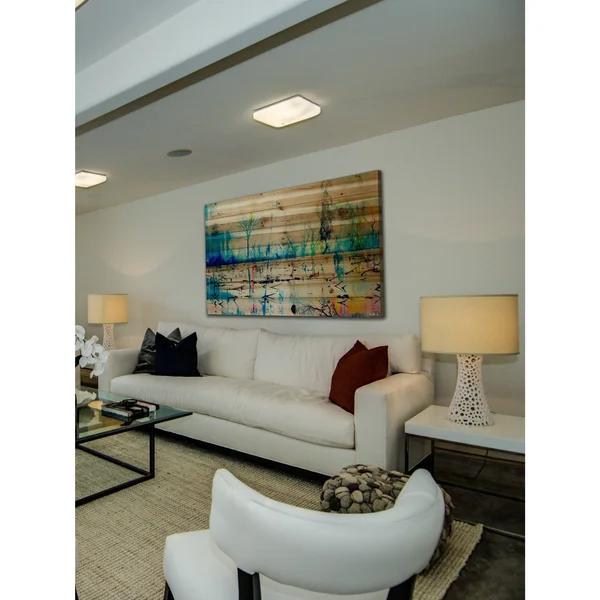 Parvez Taj Morrison Lake Art Print on Natural Pine Wood