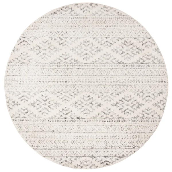 Safavieh Tulum Bora Moroccan Boho Rug - 9& x 9& Square - Ivory/Navy