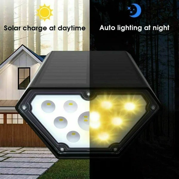 Biling Solar Spotlights Outdoor - 2-in-1 Solar Landscape Lights 12 LED Bulbs Sola
