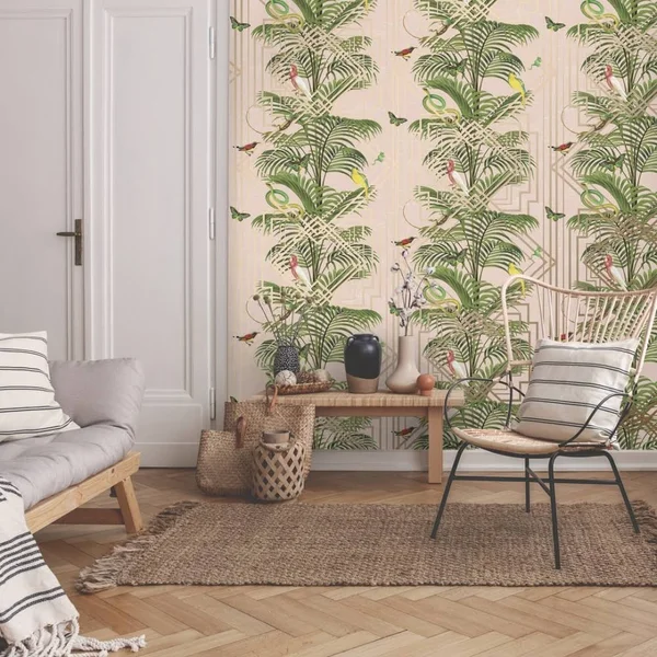 I Love Wallpaper Eden Tropical Wallpaper Pink