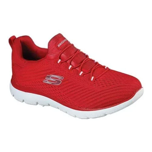 Women's Skechers Summits Fast Attraction Sneaker - Size: 5.5, Red