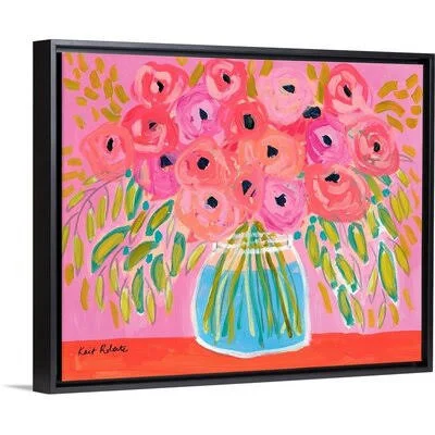 Afternoon Glow by Kait Roberts - Painting Print on Canvas Winston Porter Format: Black Framed, Size: 26x22 H x 32x22 W x 1.75x22