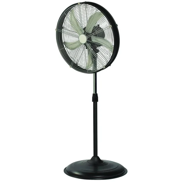 20 in. High-Velocity Oscillating Pedestal Fan - Black