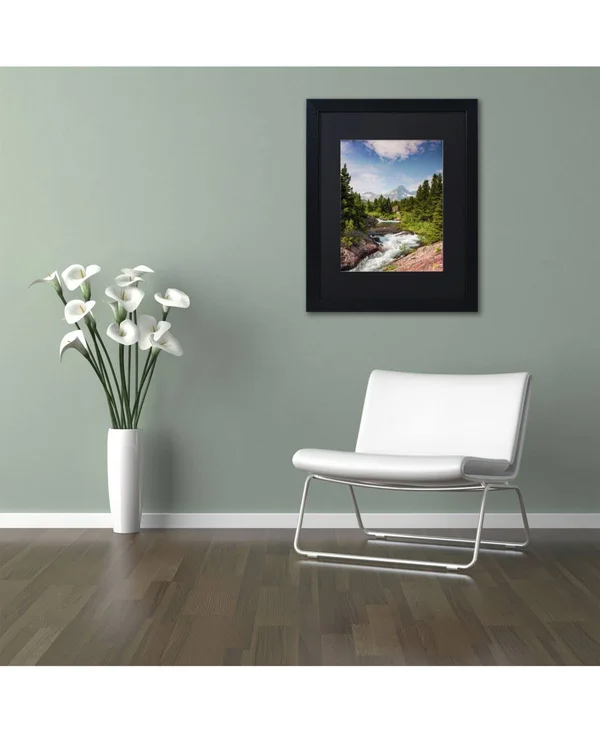 Trademark Fine Art &Glacial Creek& by Michael Blanchette Framed Photographic Print - Matte Color: Black, Size: 20x22 H x 16x22 W