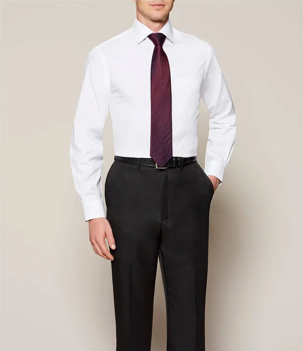 Roundtree Yorke TravelSmart Non-Iron Flat-Front Ultimate Comfort Microfiber Dress Pants - Mens, 38 32, Black - Dillard&s Exclusiv