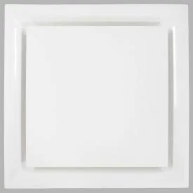 American Louver - STR-PQ-12W-R6 - Stratus Plastic Plaque Diffuser for T-Grid Ceiling - R6 Insulated, White