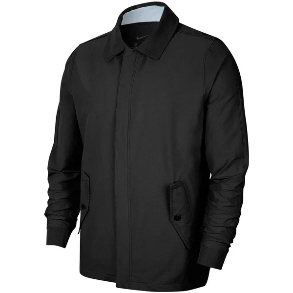 Nike Mens Repel Player Jacket Golf Full Zip (Black, Large)