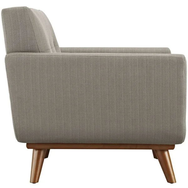 Hawthorne Collections Upholstered Accent Chair in Granite, Gray