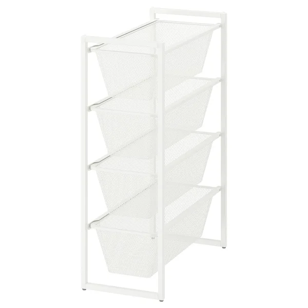 IKEA - JONAXEL Frame with Mesh Baskets - White, 9 7/8x20 1/8x27 1/2