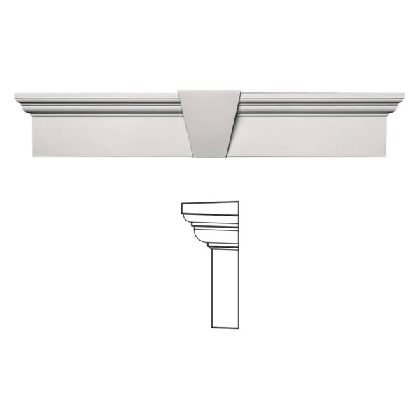 Builders Edge 6H in. Flat Panel Window Header with Keystone Paintable