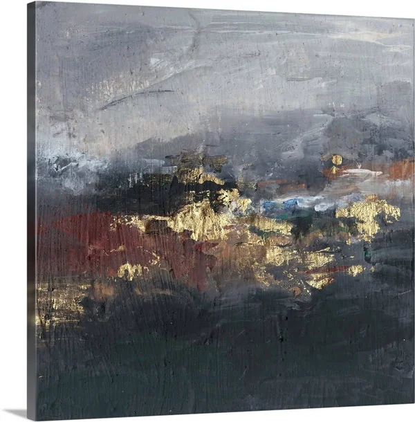 Mountains in The Mist II - Canvas Wall Art, 16x16, Great Big Canvas