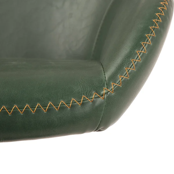 Glitzhome Mid-Century Leatherette Adjustable Bar Stool (Set of 2) (Hunter Green)