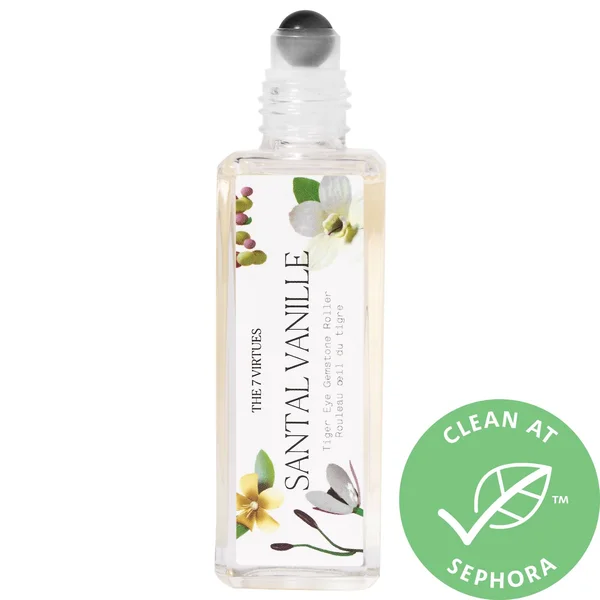 The 7 Virtues Santal Vanille Gemstone Perfume Oil Rollerball - 20 ml