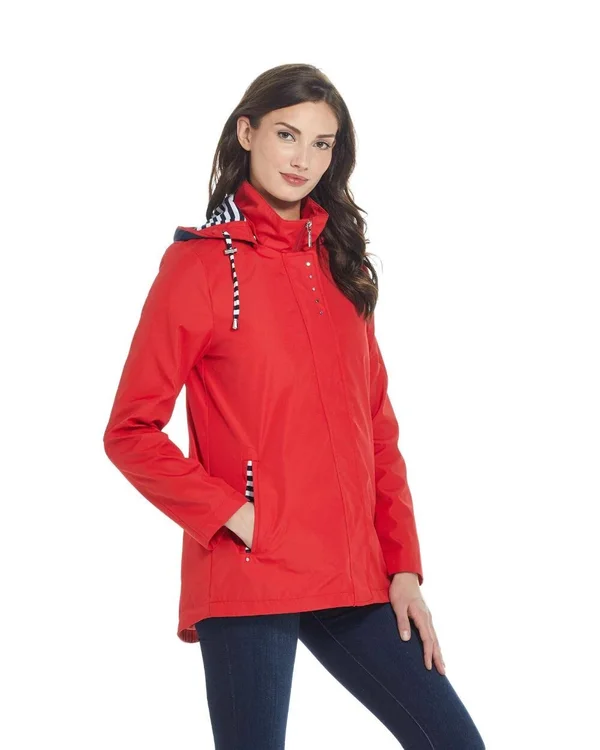 Weatherproof Women's Hooded Bonded Topper - Vermillion - Size Large
