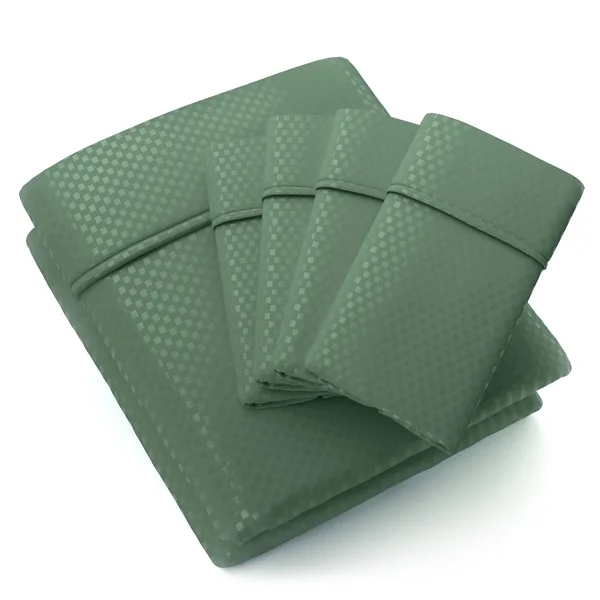 Cosy House Collection Elegant Dots Embossed Bed Sheet Set, Size: King, Green