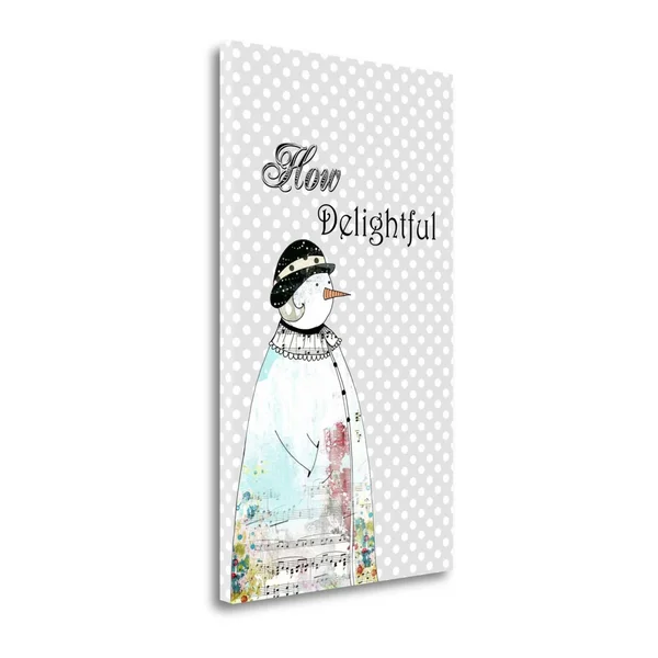 Tangletown Fine Art Snow - Woman in Cloche by Sarah Ogren Giclee Print on Gallery Wrap Canvas - 28x22 x 47x22 - Multi