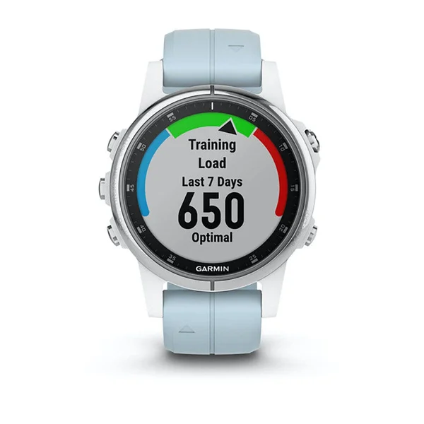 Garmin fenix 5S PLUS Multisport GPS /Galileo Watch - 1.2x22 Display - White/sea foam/Sea foam