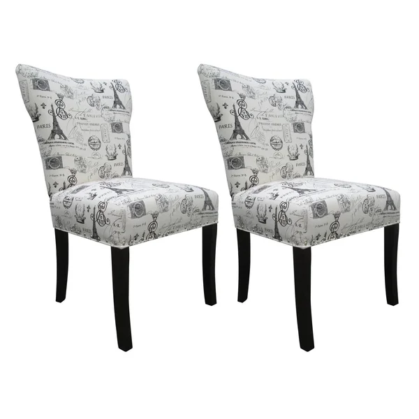 Sole Designs Bella Side Chair (Set of 2); Onyx