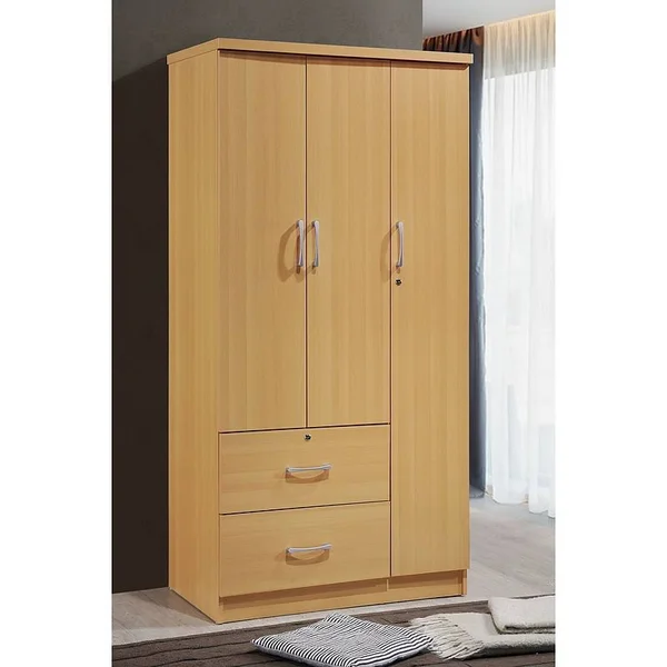 Winston Porter Blankenship 3 Door Armoire - Beech
