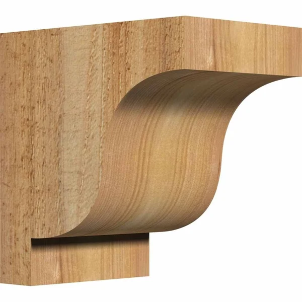 Ekena Millwork COR04X12X12NEW00RWR 4x22W x 12x22D x 12x22H Newport Rough Sawn Corbel, Western Red Cedar