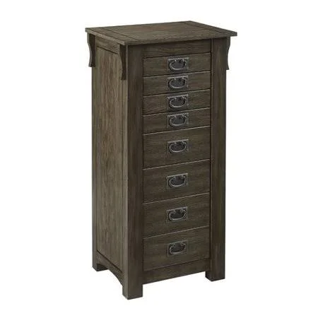 One Allium Way Mara Free Standing Jewelry Armoire - Gray