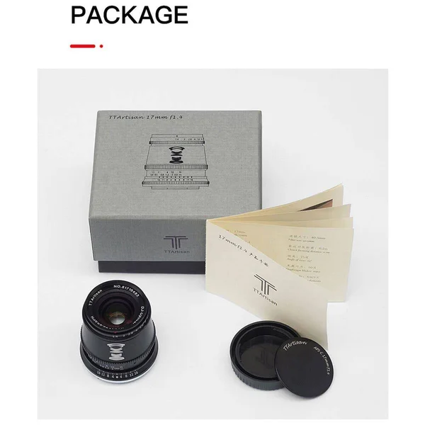 TTArtisan 17mm f/1.4 APS-C Lens for Fuji X, Black