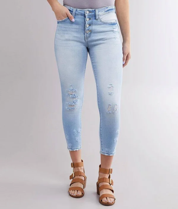 Kancan Signature Kurvy Mid-Rise Ankle Skinny Jean - Blue 33/25 - Women&